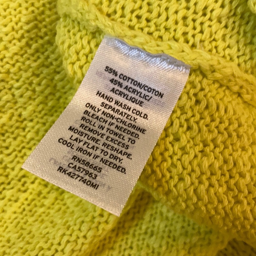 NWT Abound Neon Yellow Sweater Crew - Picture 6 of 6